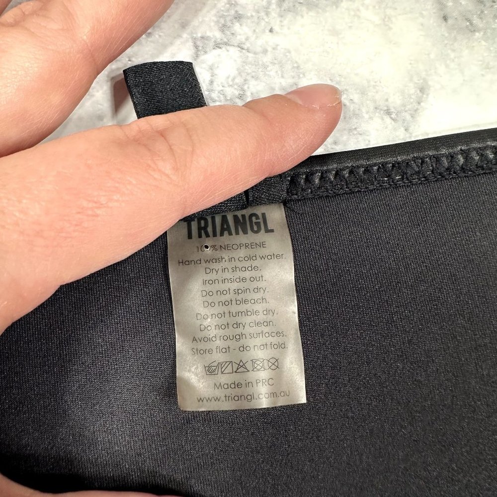 Triangl Black Matte Neoprene Bikini Bottom - Picture 6 of 7
